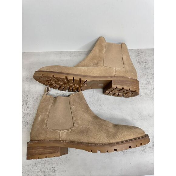 Steve Madden Chelsea Boots Size 10 Tan Suede Block Heel - Picture 6 of 9